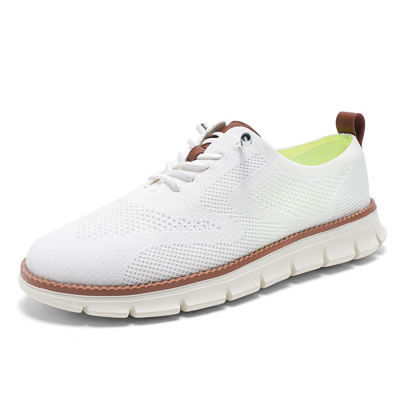 Lightweight Woven Mesh Lace-Up Casual Men’s Shoes – Everyday Comfort with Effortless Style - Fashlot