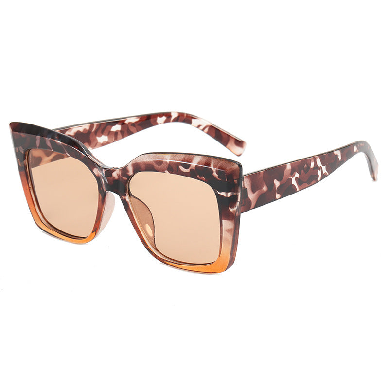 New Large Frame Retro Fashion Sunglasses Tea – Bold, Trendy & Unisex - Fashlot