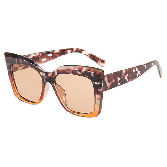 New Large Frame Retro Fashion Sunglasses Tea – Bold, Trendy & Unisex - Fashlot