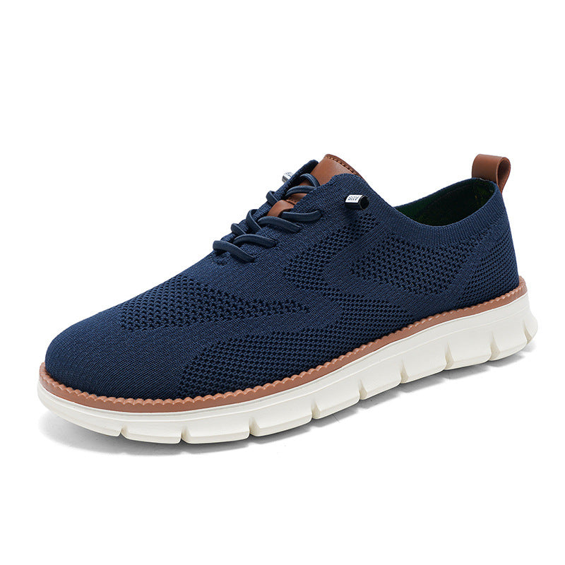 Lightweight Woven Mesh Lace-Up Casual Men’s Shoes – Everyday Comfort with Effortless Style - Fashlot