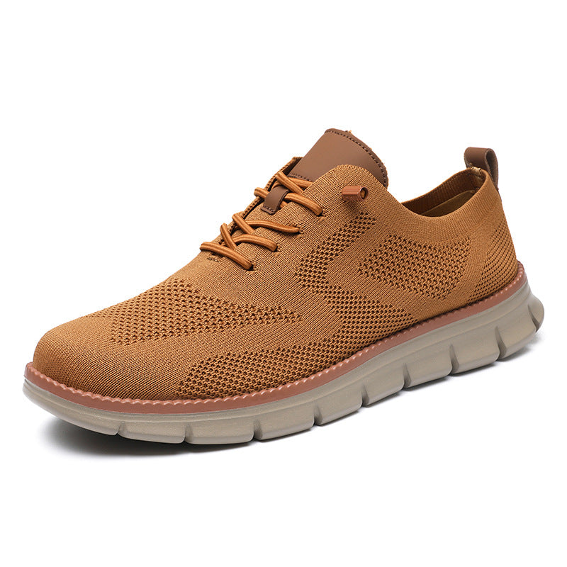Lightweight Woven Mesh Lace-Up Casual Men’s Shoes – Everyday Comfort with Effortless Style - Fashlot