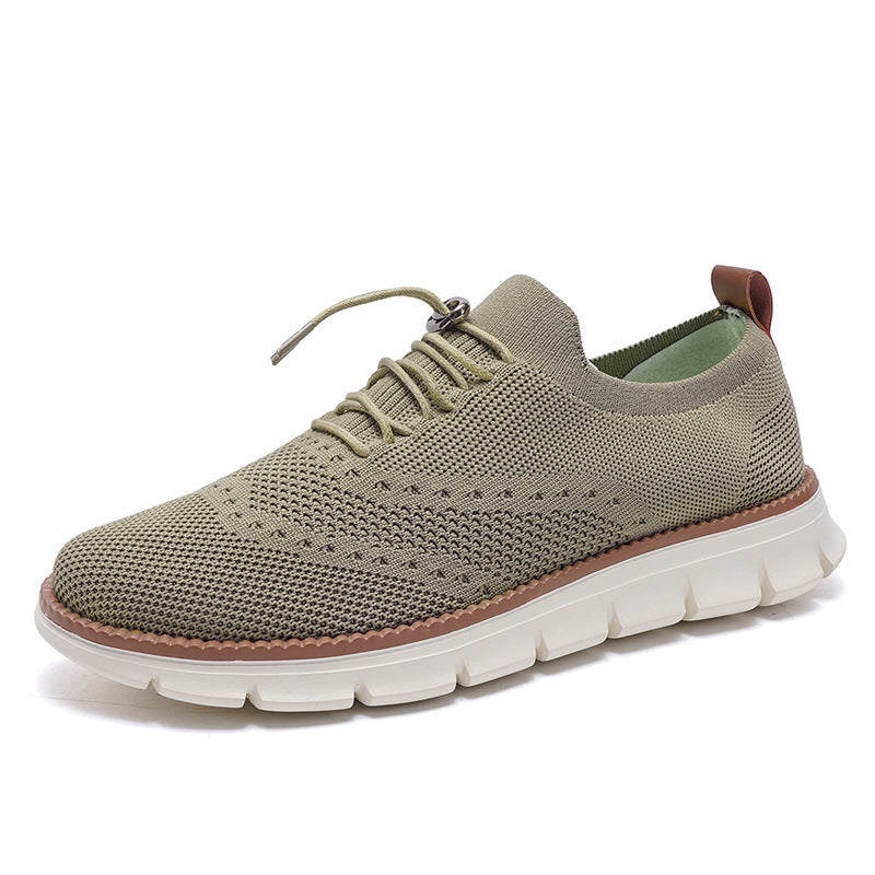 Lightweight Woven Mesh Lace-Up Casual Men’s Shoes – Everyday Comfort with Effortless Style - Fashlot