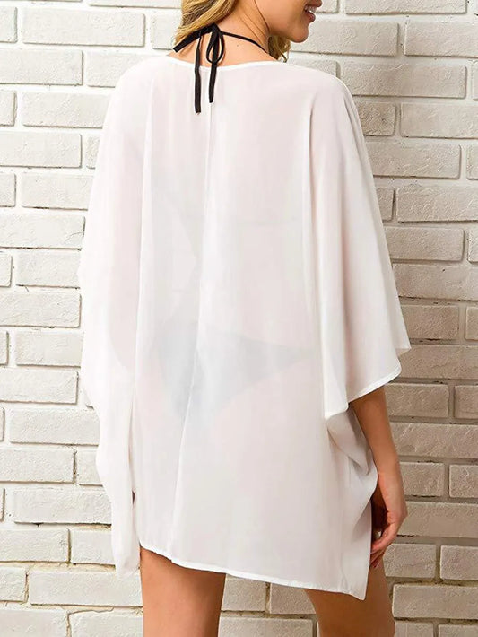 Open Front Half Sleeve Cover-Up – Light, Breezy & Beach-Day Ready - Fashlot