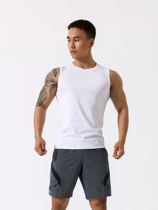 Men's Plus Size Round Neck Active Tank - Fashlot