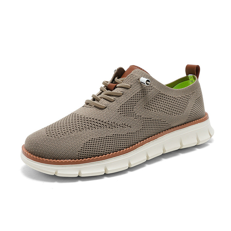 Lightweight Woven Mesh Lace-Up Casual Men’s Shoes – Everyday Comfort with Effortless Style - Fashlot