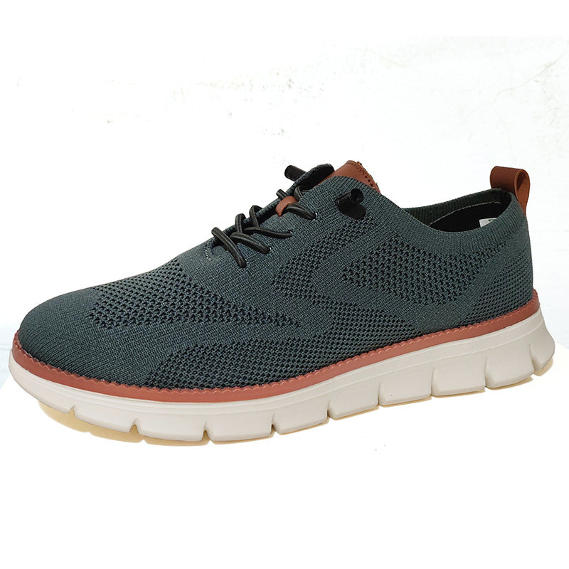 Lightweight Woven Mesh Lace-Up Casual Men’s Shoes – Everyday Comfort with Effortless Style - Fashlot