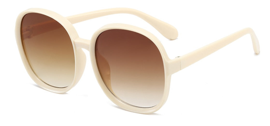 Retro Oversized Round Frame Sunglasses – Timeless Fashion; Everyday Protection - Fashlot