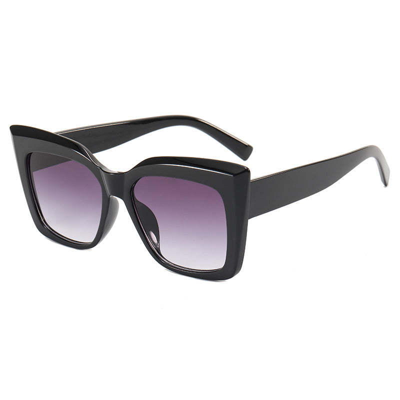 New Bright Black Large Frame Retro Fashion Sunglasses – Bold, Trendy & Unisex - Fashlot