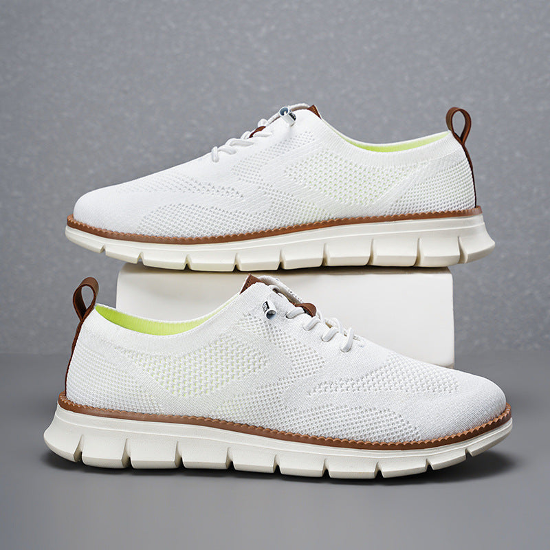 Lightweight Woven Mesh Lace-Up Casual Men’s Shoes – Everyday Comfort with Effortless Style - Fashlot