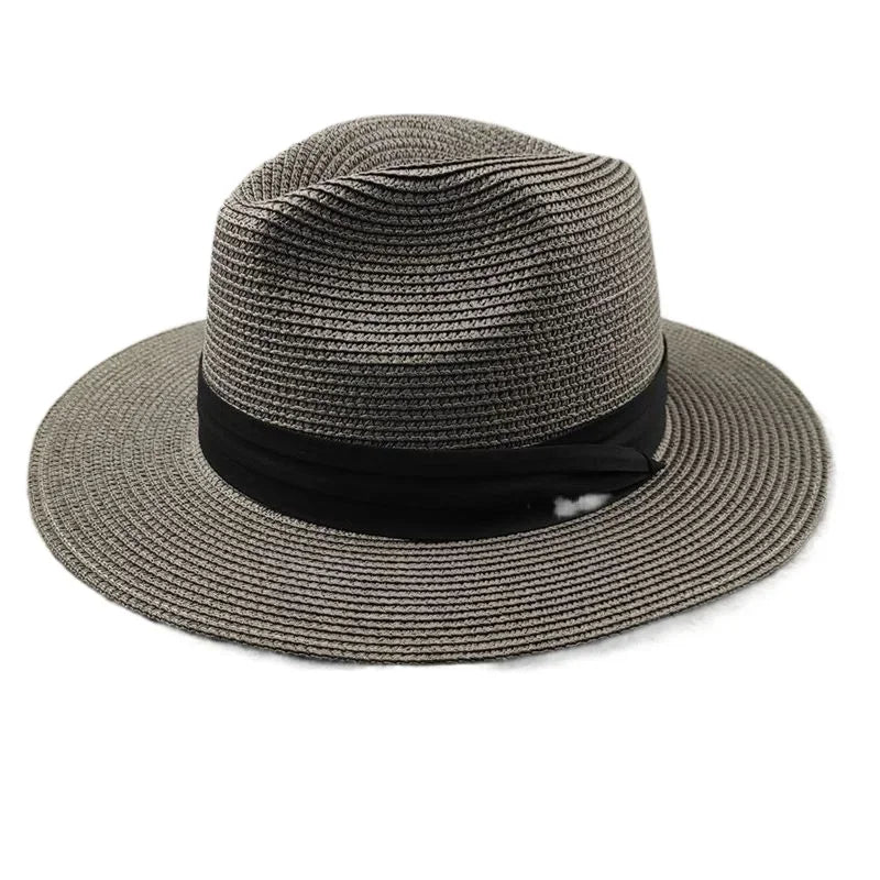 Summer Plus Size Panama Straw Hat – Classic Wide Brim Sun Protection - Fashlot