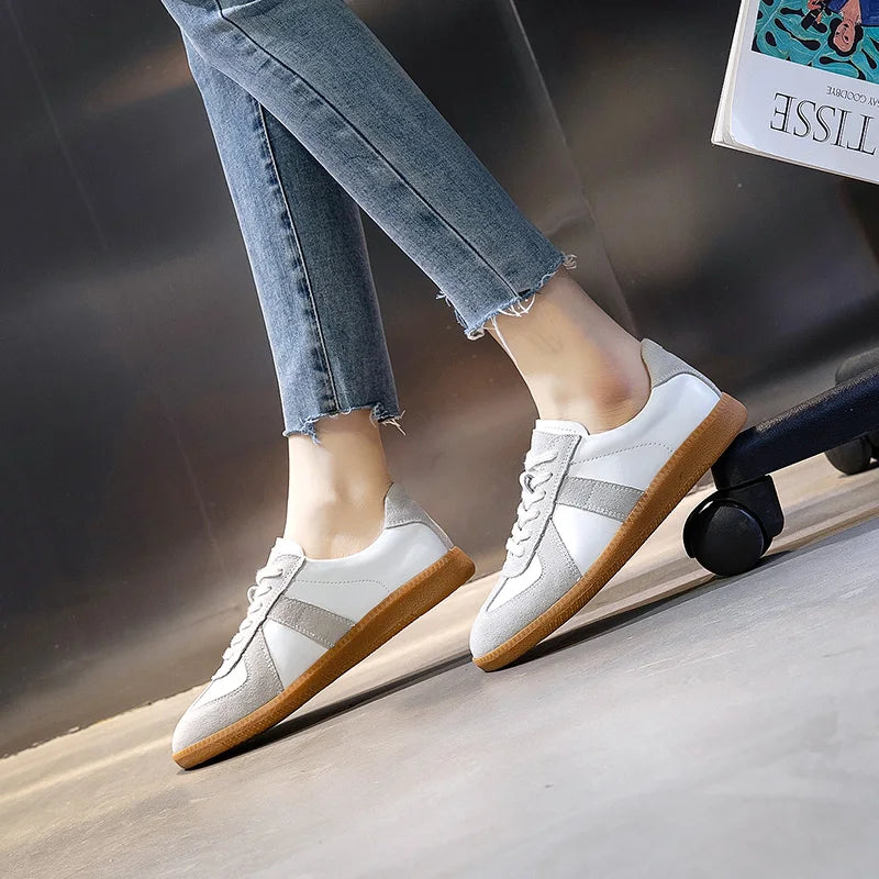 Women’s Genuine Leather Lace-Up Shoes – Durable, Comfortable, Casual - Fashlot