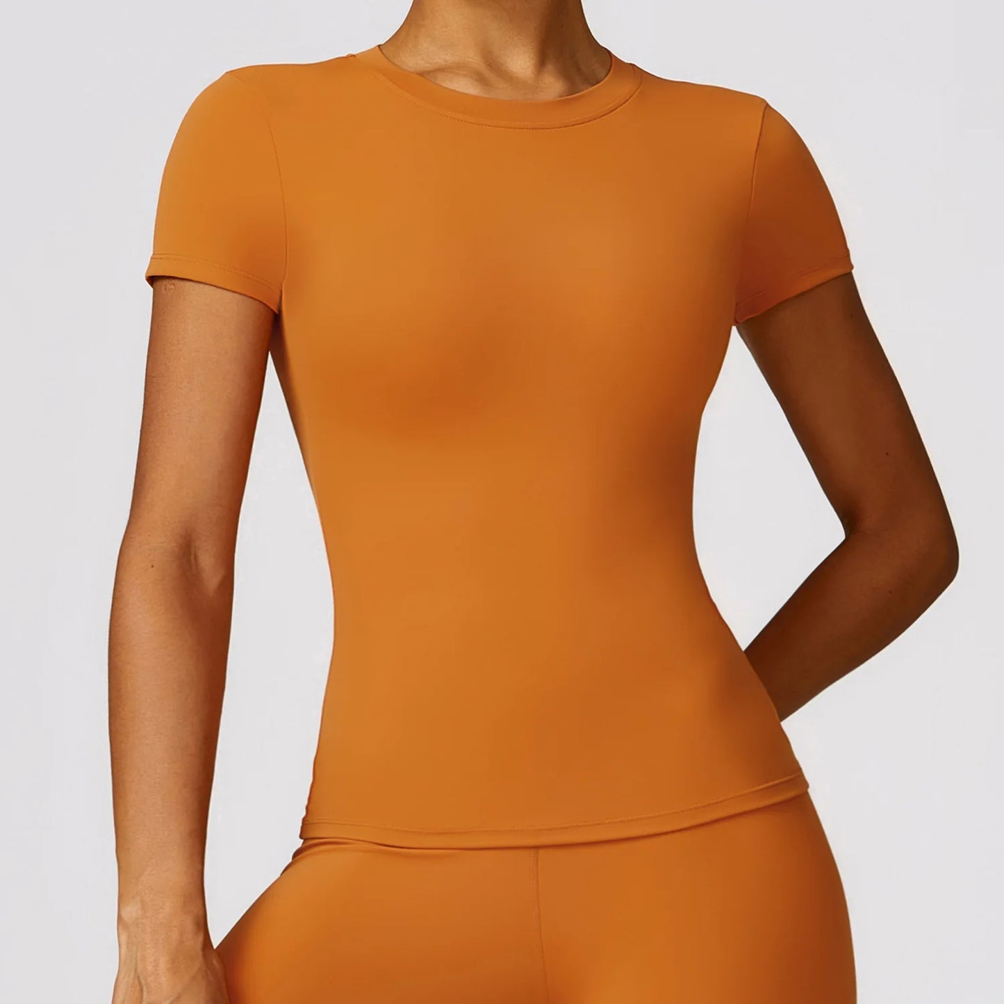 Women's Seamless Sport T-Shirt – Short Sleeve Yoga & Gym Activewear Top - Fashlot