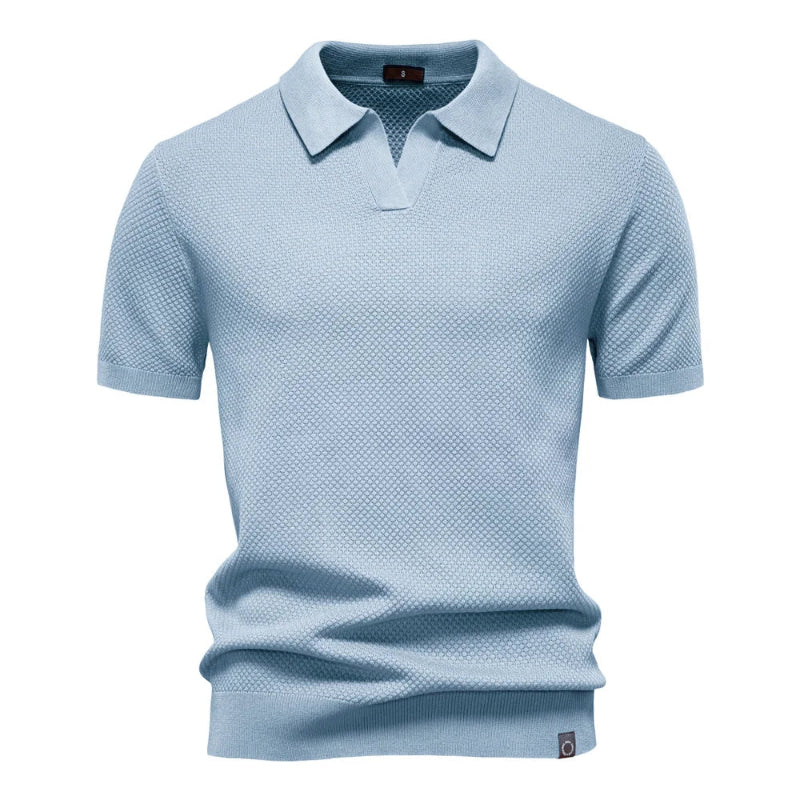 Light blue polo shirt on a white background - Fashlot
