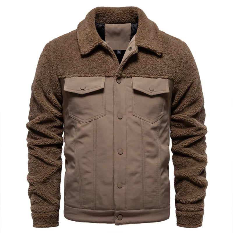 Men’s Autumn Winter Sherpa Fleece Jacket – Warm, Stylish & Comfortable - Fashlot