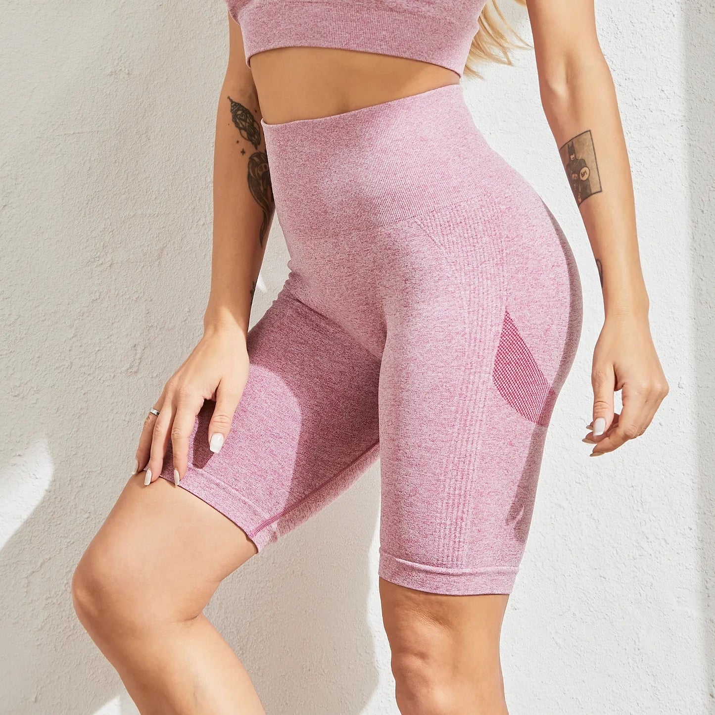 Women High Waisted Fitness Yoga Sports Gym Seamless Push Up Butt Summer Workout Shorts - Fashlot