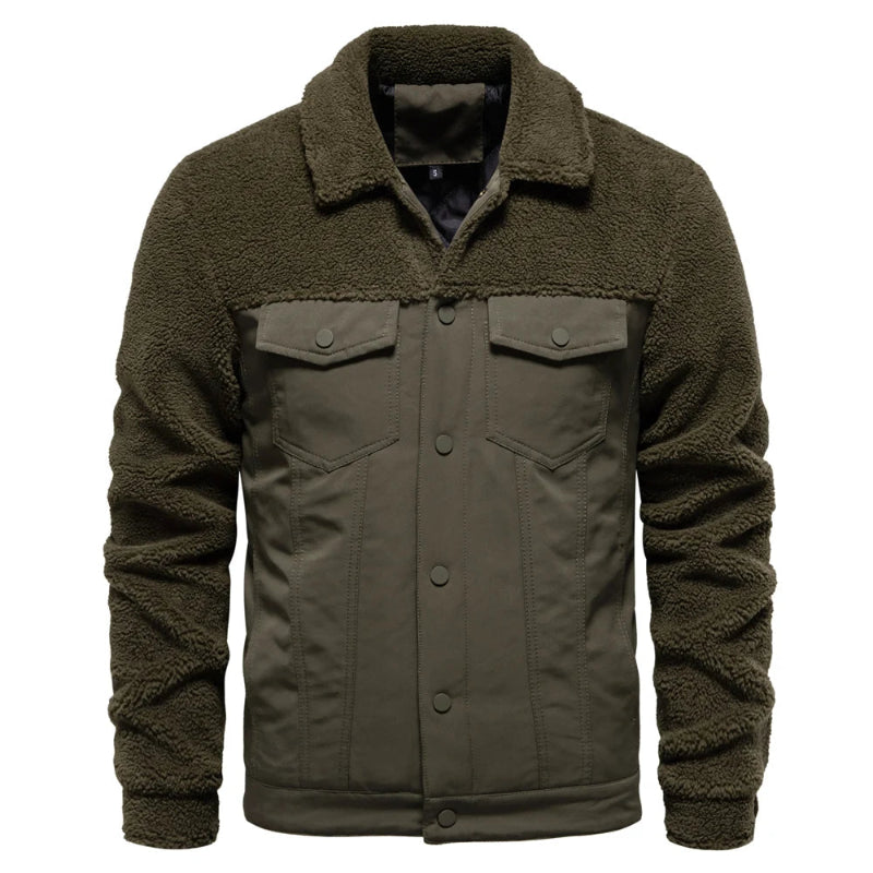 Men’s Autumn Winter Sherpa Fleece Jacket – Warm, Stylish & Comfortable - Fashlot