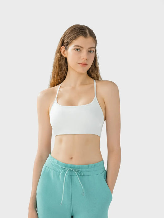 Women’s Crisscross Back Scoop Neck Active Cami – With Removable Pads - Fashlot