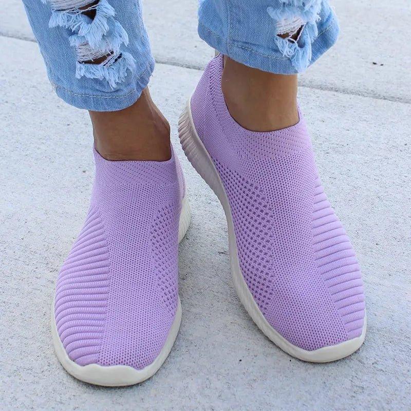 Women’s Lightweight Slip-On Shoes – Walking, Running, Travel, Work - Fashlot