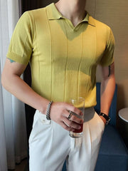 Men's Plus Size Collared Neck Short Sleeve Polo - Fashlot