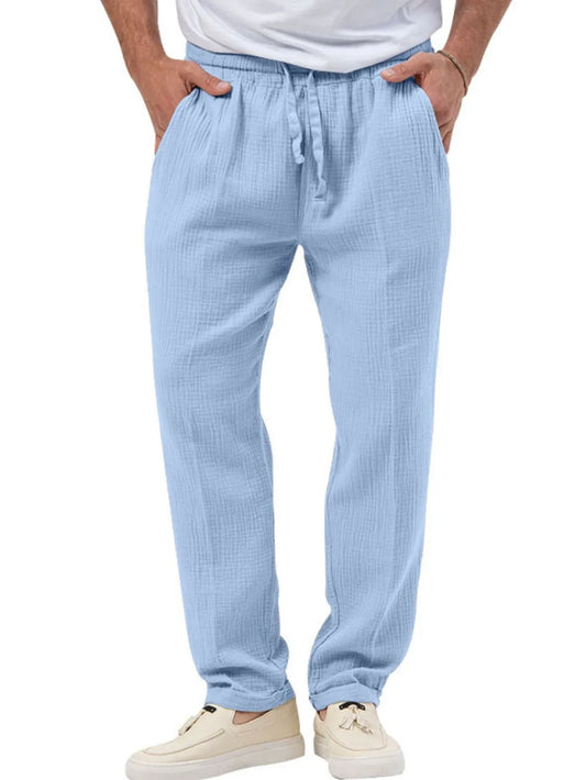 Men’s Plus Size Drawstring Waist Pants – Easy Fit, Stylish Texture, Everyday Comfort - Fashlot