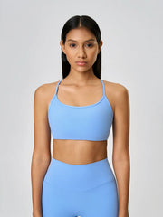 Women’s Crisscross Back Scoop Neck Active Cami – With Removable Pads - Fashlot