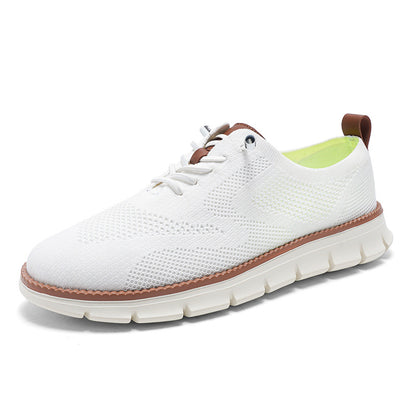 Lightweight Woven Mesh Lace-Up Casual Men’s Shoes – Everyday Comfort with Effortless Style - Fashlot