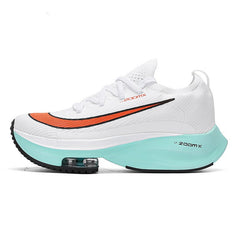 White and Orange Men’s Ultra Light Thick Soled Casual Sports Shoes - Fashlot