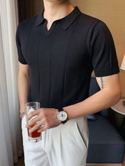Men's Plus Size Collared Neck Short Sleeve Polo - Fashlot