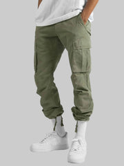 Green Men’s Full Size Drawstring Cargo Pants – Built for Comfort & Everyday Wear - Fashlot