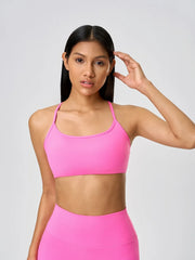 Women’s Crisscross Back Scoop Neck Active Cami – With Removable Pads - Fashlot