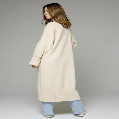 Pocketed Open Front Dropped Shoulder Cardigan for Women - Fashlot