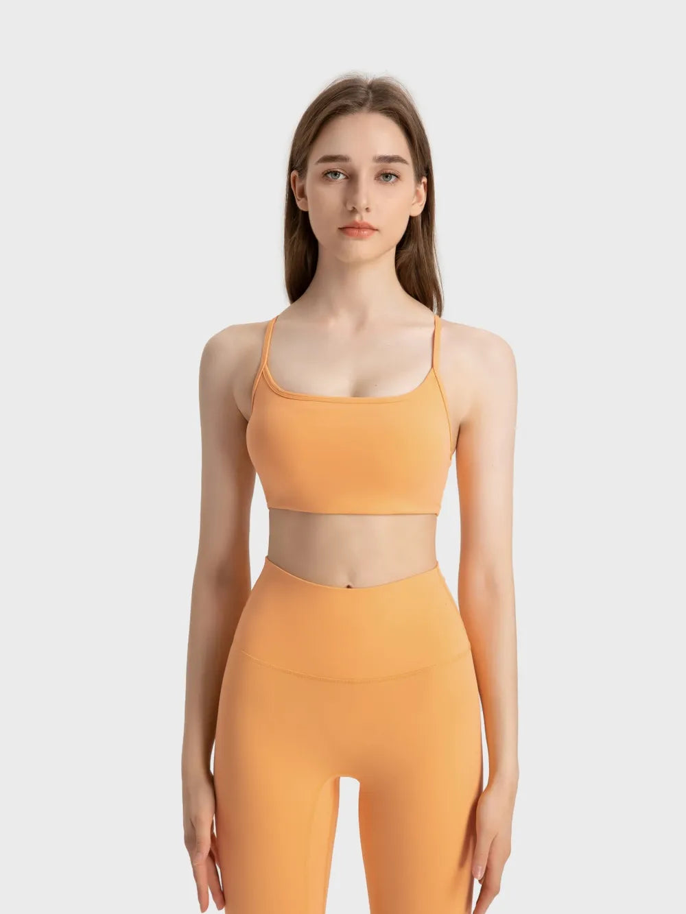 Women’s Crisscross Back Scoop Neck Active Cami – With Removable Pads - Fashlot