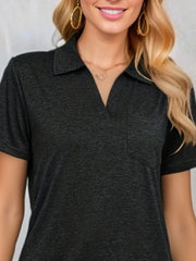 Classic Johnny Collar Short Sleeve T-Shirt - Fashlot 