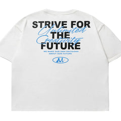 Men’s White Back Plus Size Letter Graphic Round Neck Half Sleeve T-Shirt – Comfort Meets Style - Fashlot