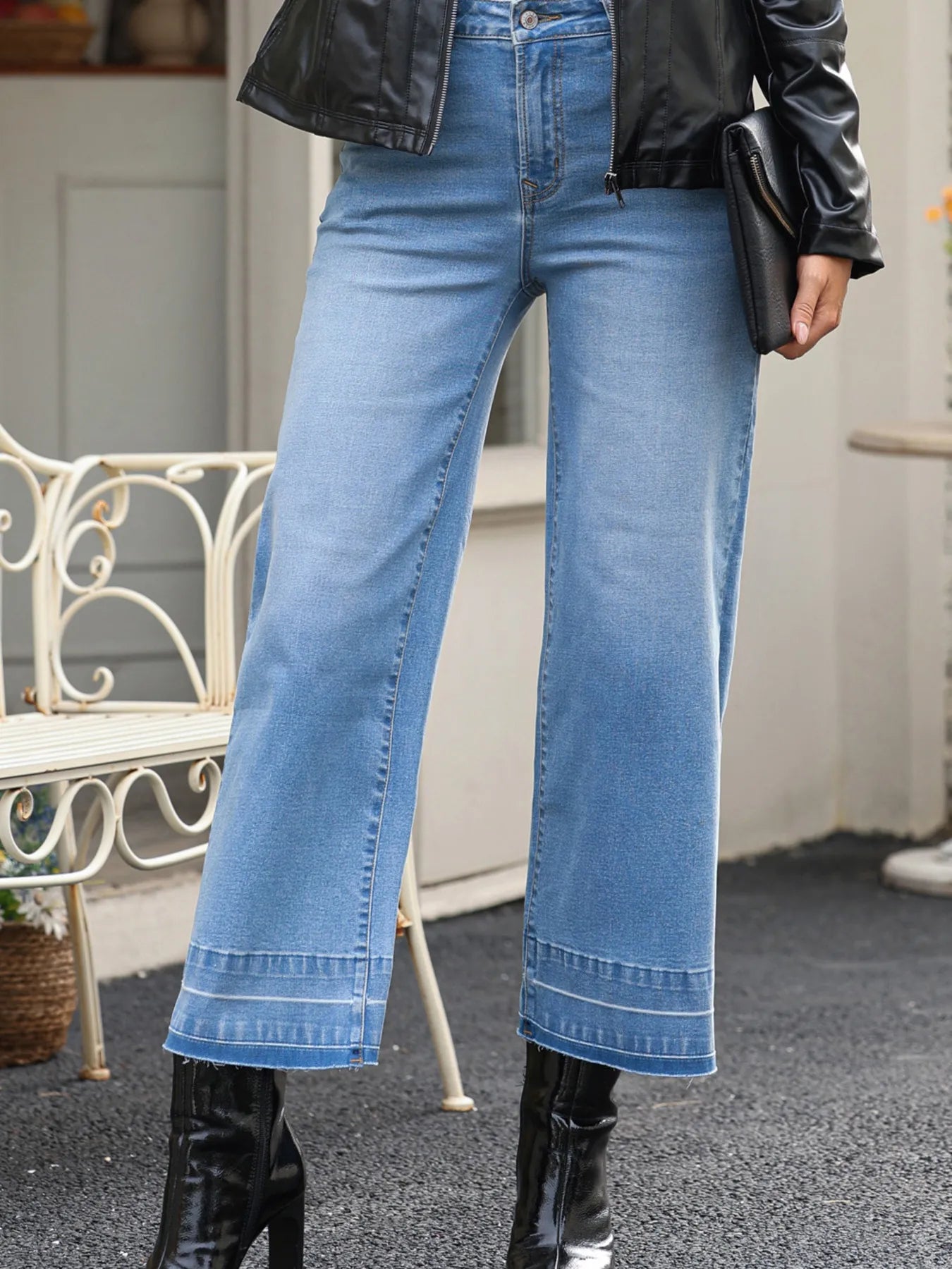 High Waist Wide Leg Denim Washed Jeans – Effortless Comfort & Timeless Style - Fashlot