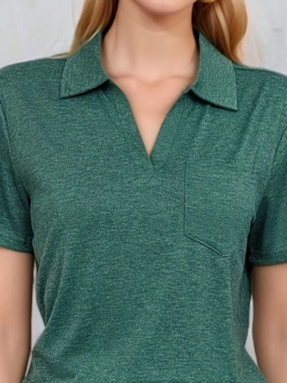 Classic Johnny Collar Short Sleeve T-Shirt - Fashlot 