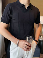 Men's Plus Size Collared Neck Short Sleeve Polo - Fashlot