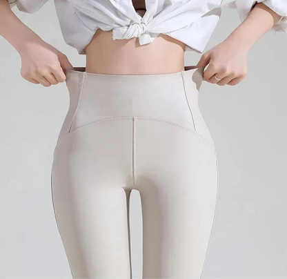 Women Autumn Winter Sexy Fleece Leather Leggings - Fashlot