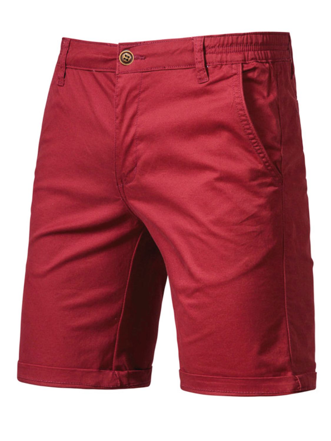 Men's Casual Elastic Waist Shorts with Pockets - Fashlot