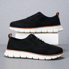 Lightweight Woven Mesh Lace-Up Casual Men’s Shoes – Everyday Comfort with Effortless Style - Fashlot
