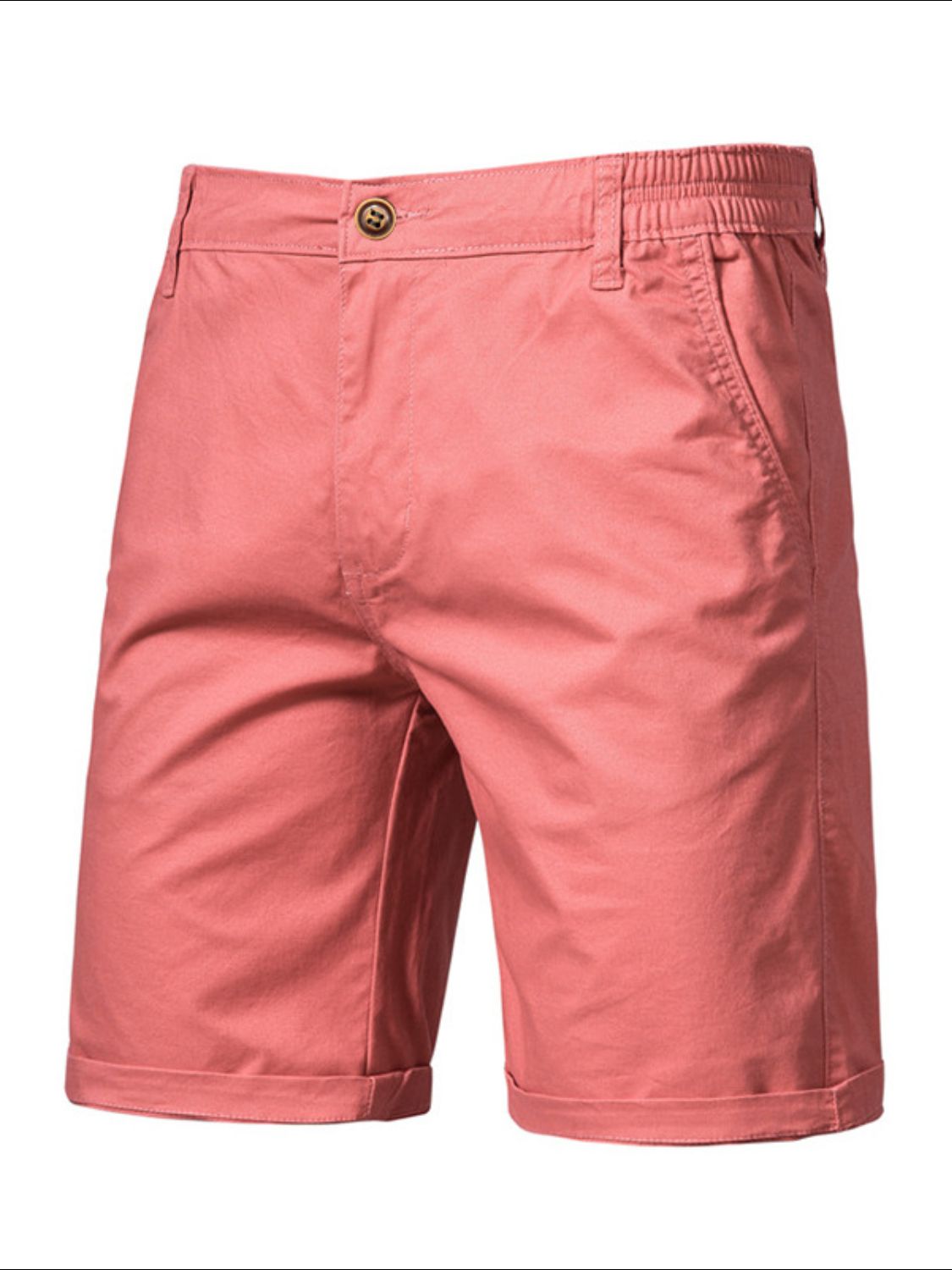 Men's Casual Elastic Waist Shorts with Pockets - Fashlot
