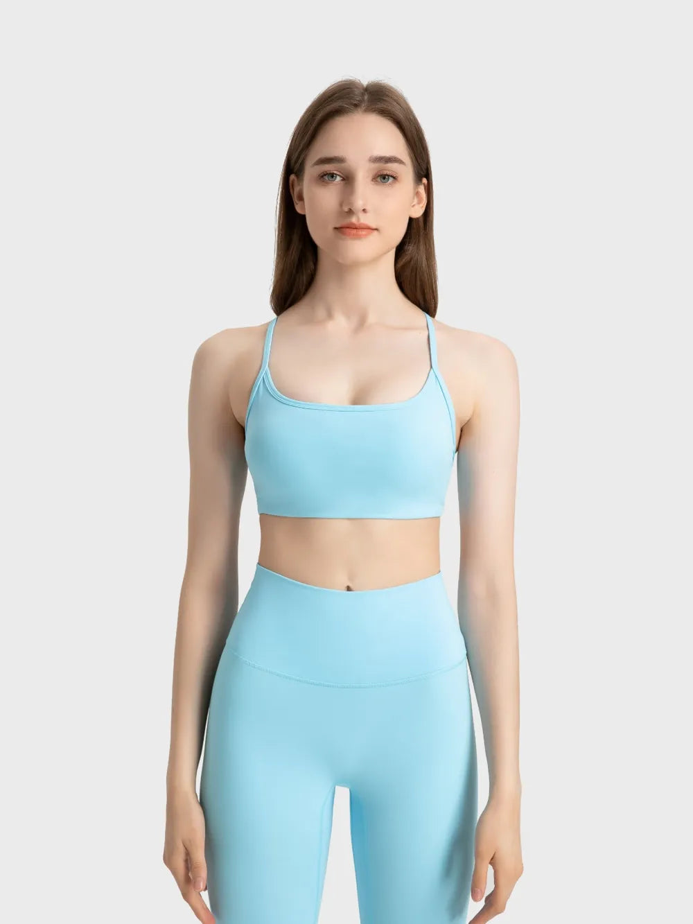 Women’s Crisscross Back Scoop Neck Active Cami – With Removable Pads - Fashlot