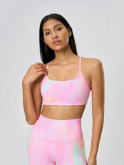 Women’s Crisscross Back Scoop Neck Active Cami – With Removable Pads - Fashlot