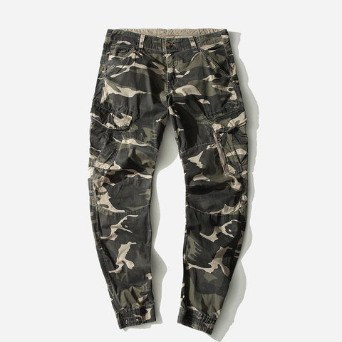 New Small Foot Camouflage Pants Fashion Youth Overalls Multi Pocket Bound Leg Camouflage Pants Trend - Fashlot