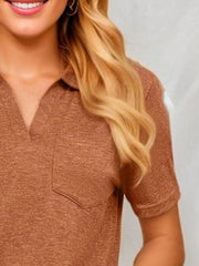 Classic Johnny Collar Short Sleeve T-Shirt - Fashlot 