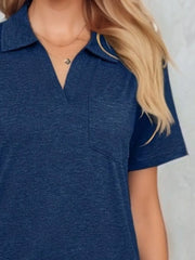 Classic Johnny Collar Short Sleeve T-Shirt - Fashlot 