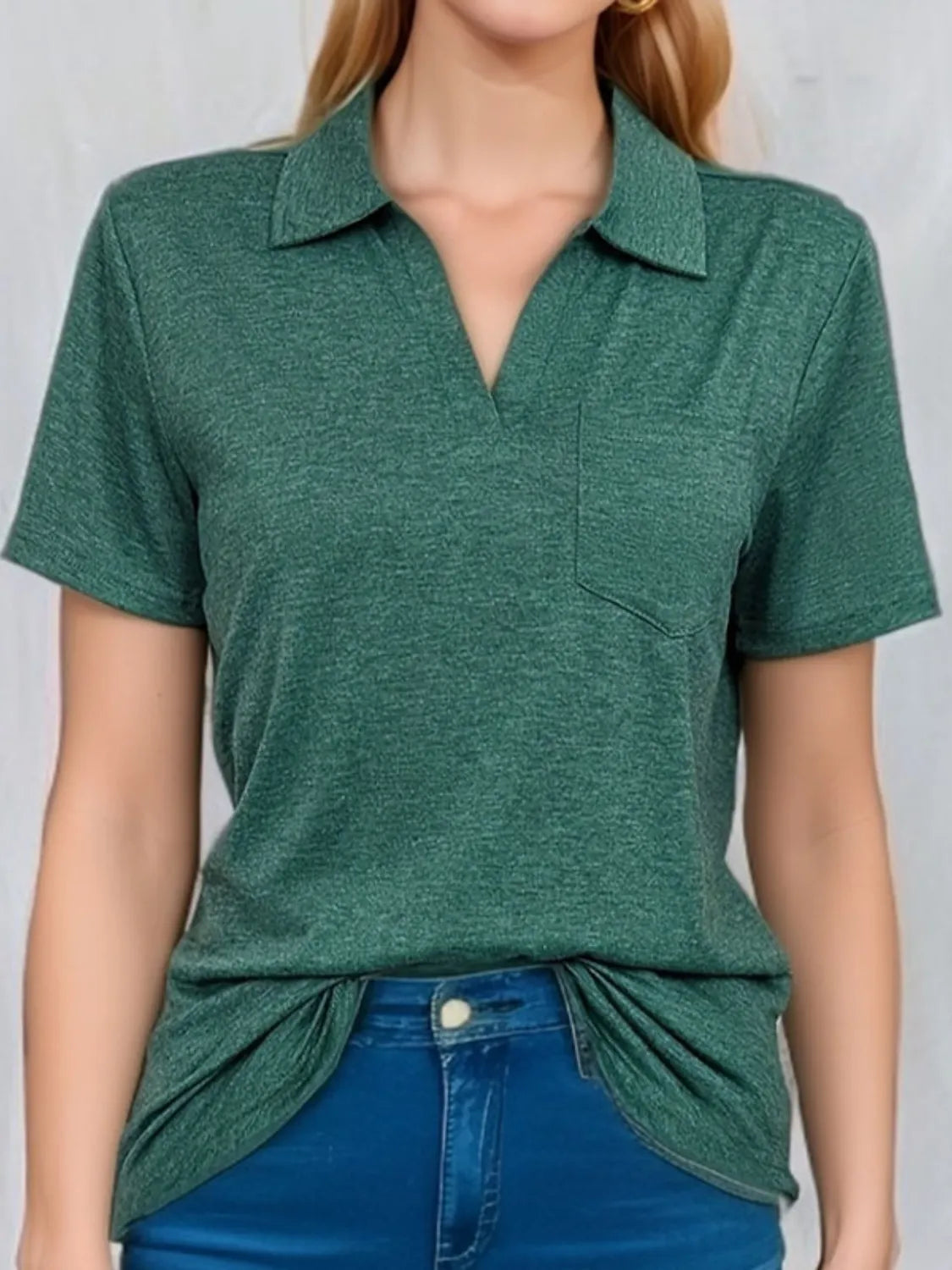 Classic Johnny Collar Short Sleeve T-Shirt - Fashlot 