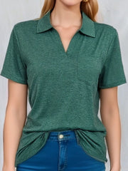 Classic Johnny Collar Short Sleeve T-Shirt - Fashlot 
