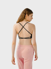 Women’s Crisscross Back Scoop Neck Active Cami – With Removable Pads - Fashlot
