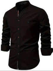Men’s Full Size Button Down Embroidered Shirt – Plus Size Comfort Meets Classic Style - Fashlot